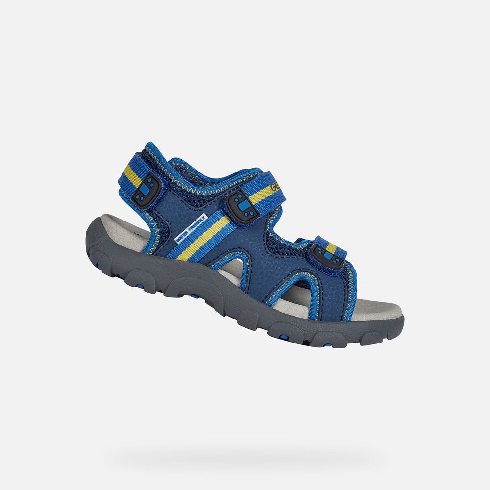 Geox Sandals Blue Strada - Geox Boys Shoes - AJOBPX127